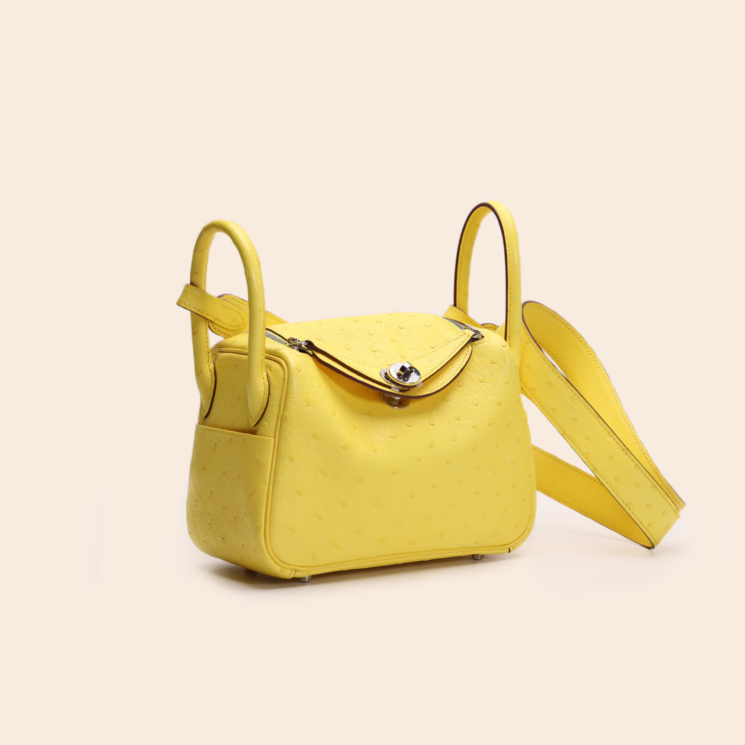 Mini Lindy Jaune Ostrich PHW Y - Image 2