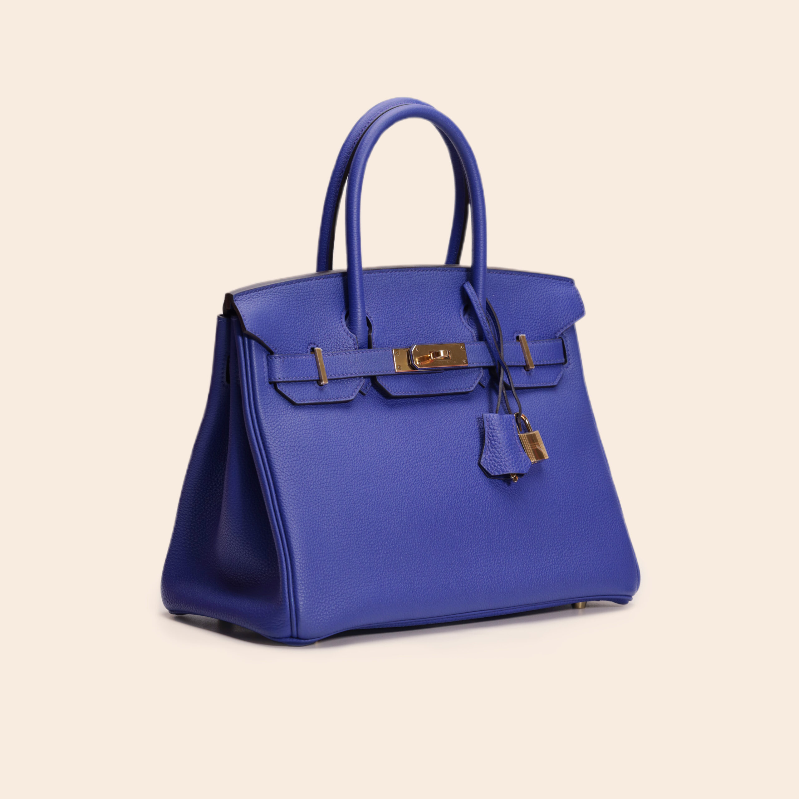 Birkin 30 Blue Electric Togo GHW T - Image 2