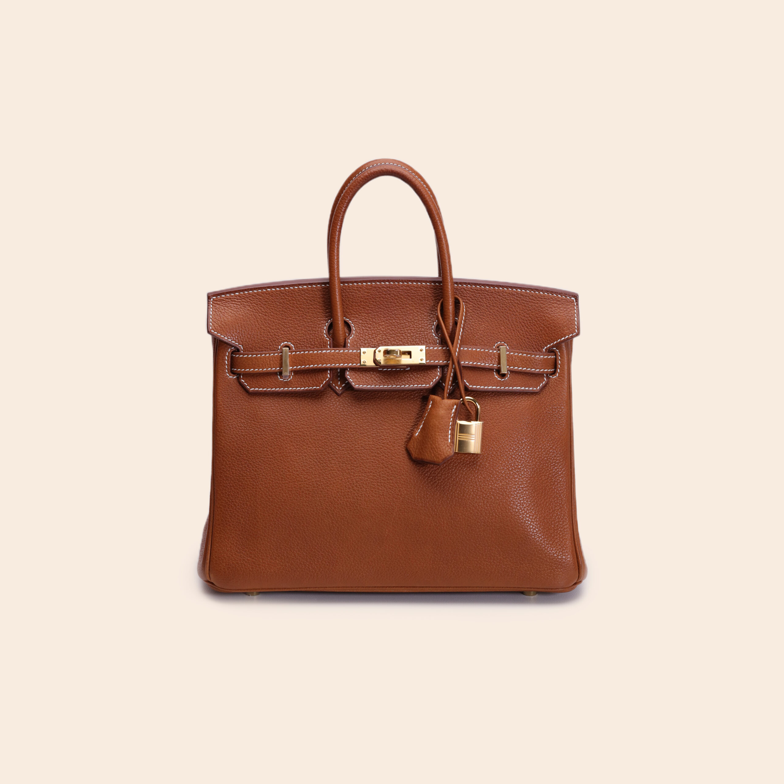 Birkin 25 Gold Barenia GHW W