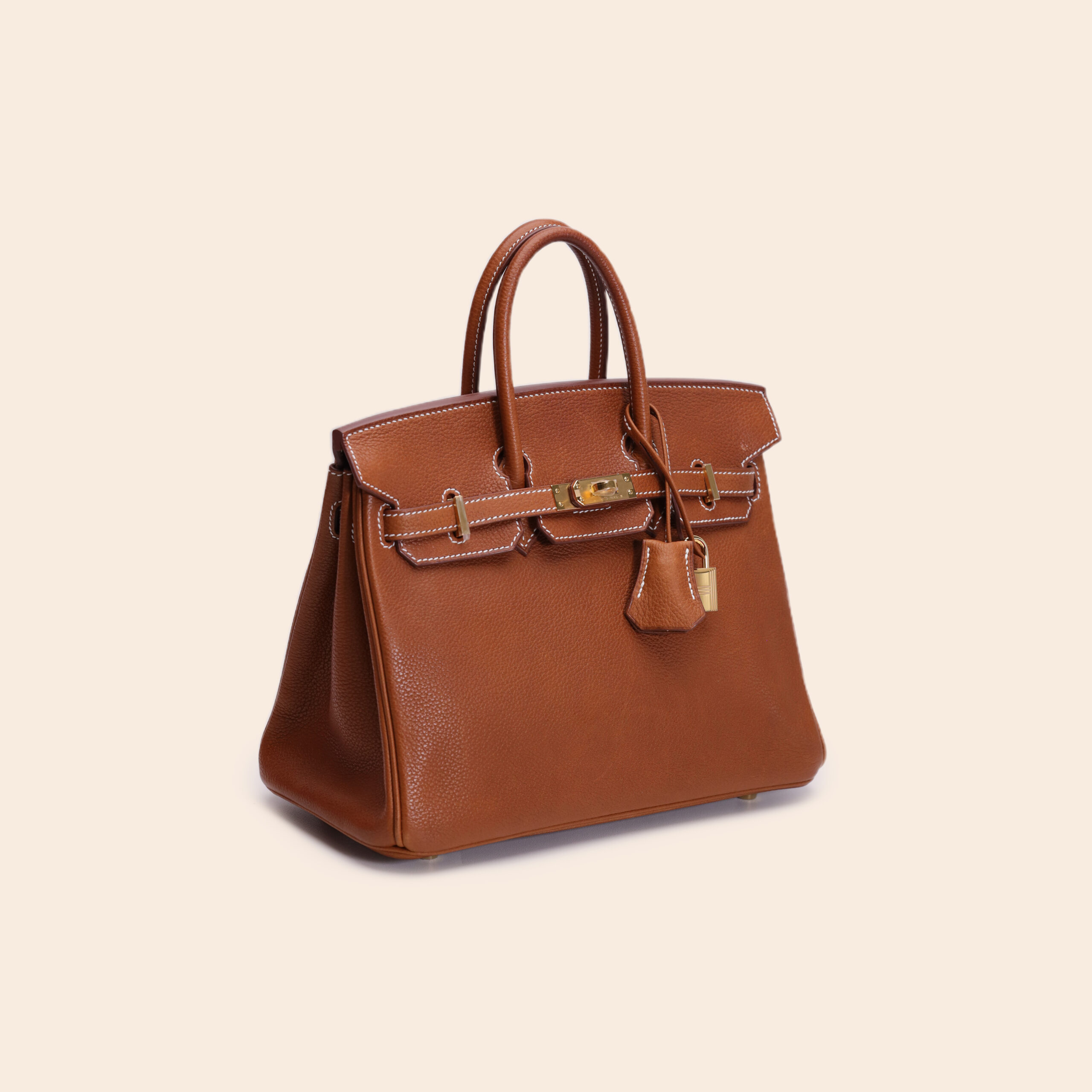 Birkin 25 Gold Barenia GHW W - Image 2