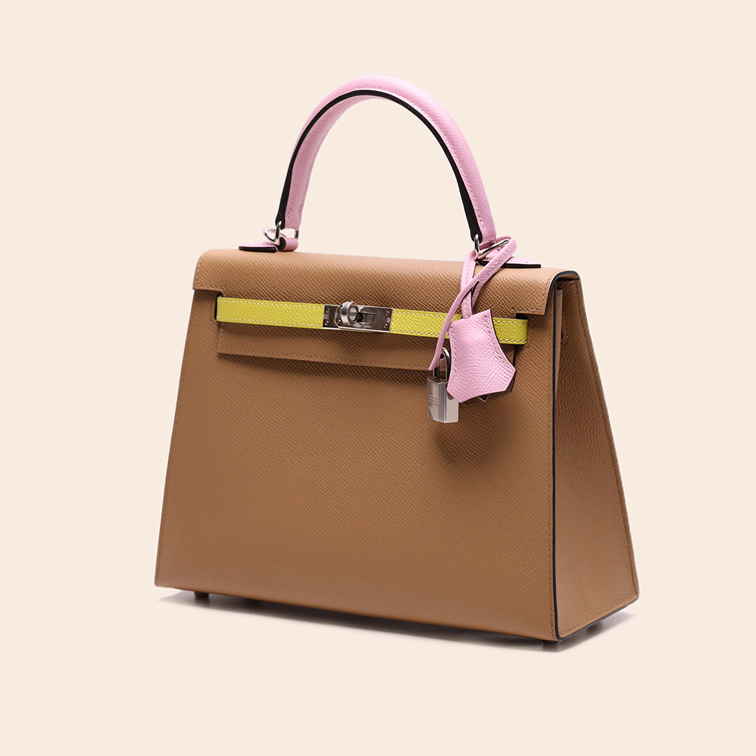 Kelly 25 Tricolor Chai / Mauve / Jaune Epsel PHW U - Image 2