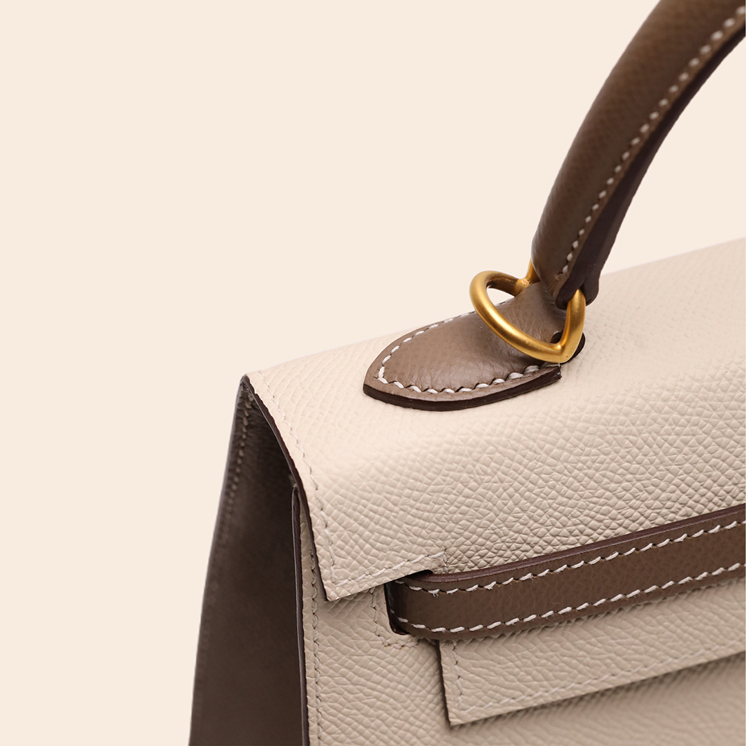 Kelly 25 HSS Craie / Etoupe Epsom Sellier GHW D - Image 5