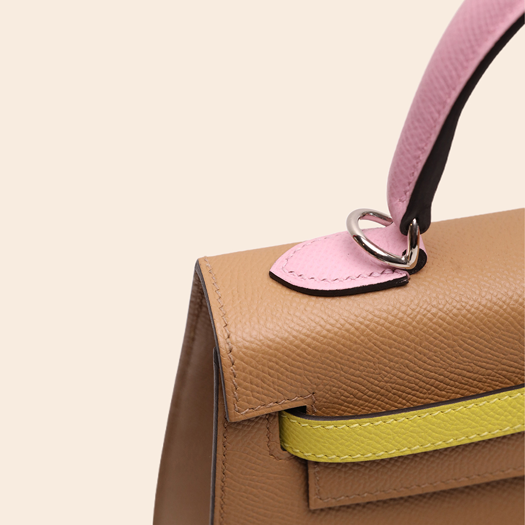 Kelly 25 Tricolor Chai / Mauve / Jaune Epsel PHW U - Image 6