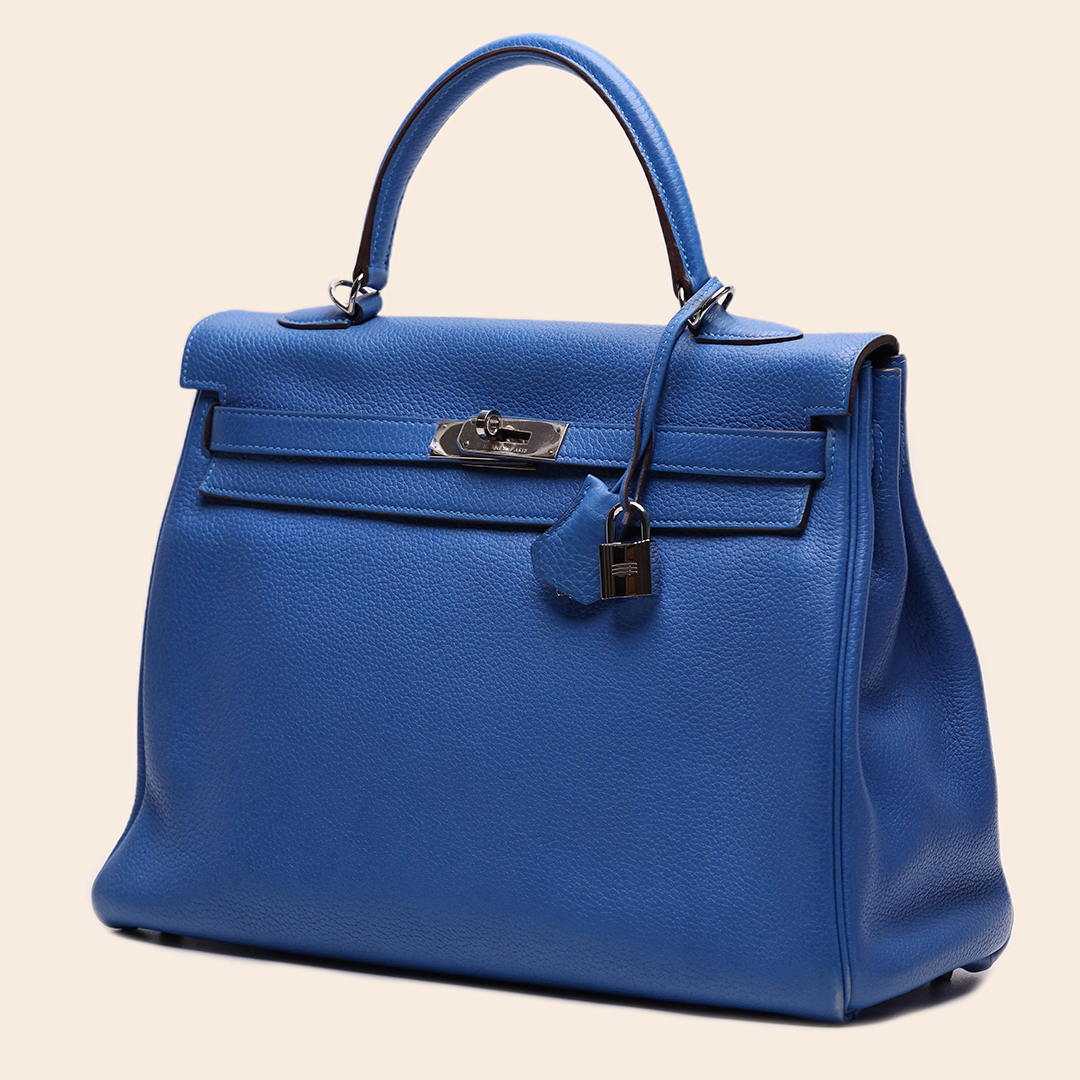 Kelly 35 Blue Mykonos Togo PHW Osquare - Image 2