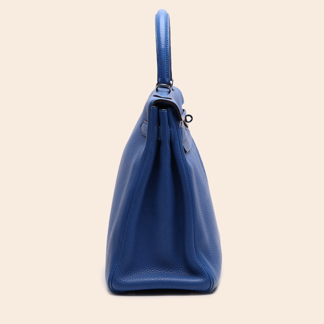 Kelly 35 Blue Mykonos Togo PHW Osquare - Image 5