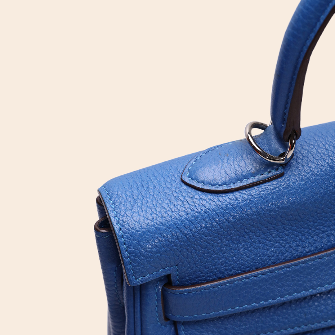 Kelly 35 Blue Mykonos Togo PHW Osquare - Image 7