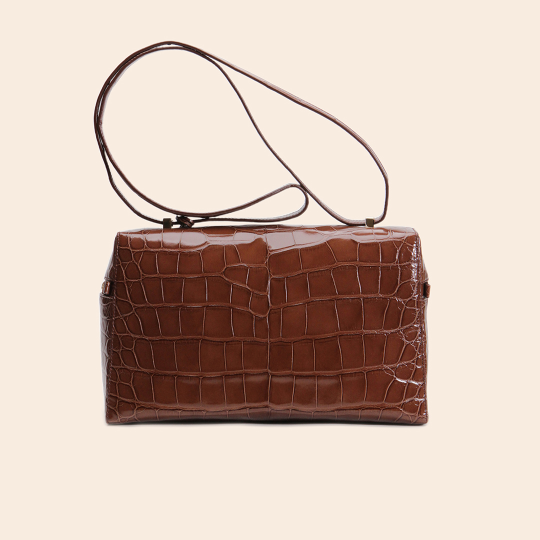 Loro Piana 27 Cuir D’Alligator Intense Espresso Sun Gold GHW - Image 3