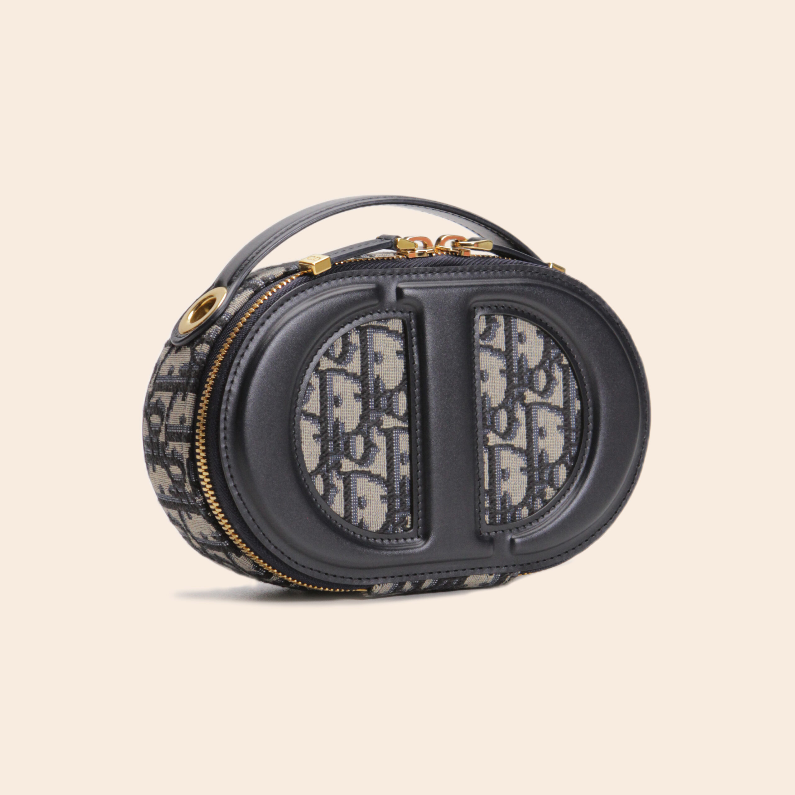 Dior Women CD Signature Oval Camera Bag Blue Navy Dior Oblique Jacquard - Image 2