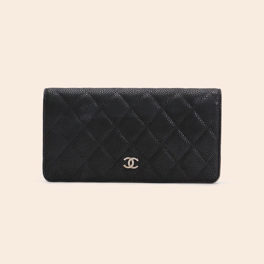 Chanel Bi-fold Long Wallet Black