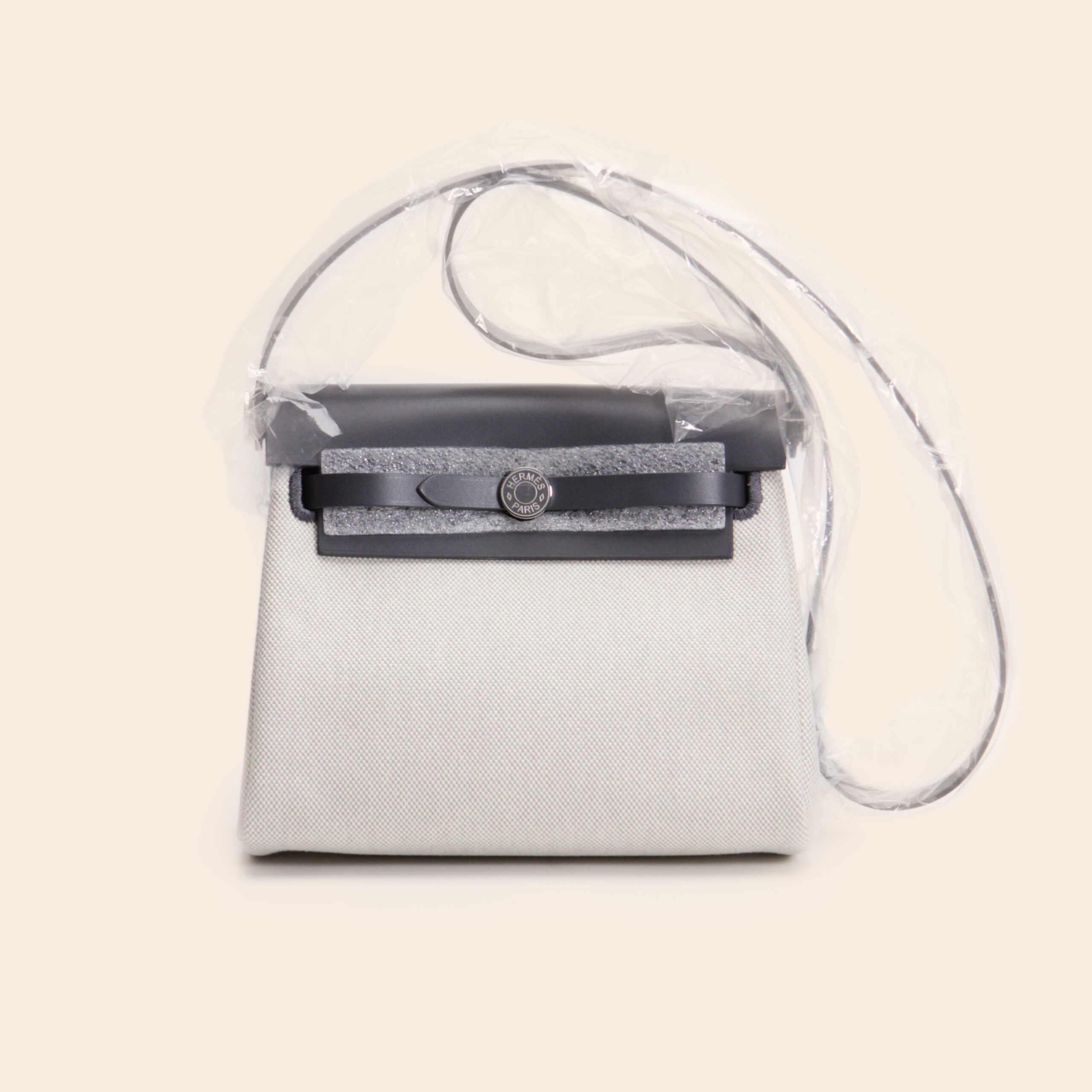 Mini Herbag Ecru Blue Glacier/ Ardoise PHW K