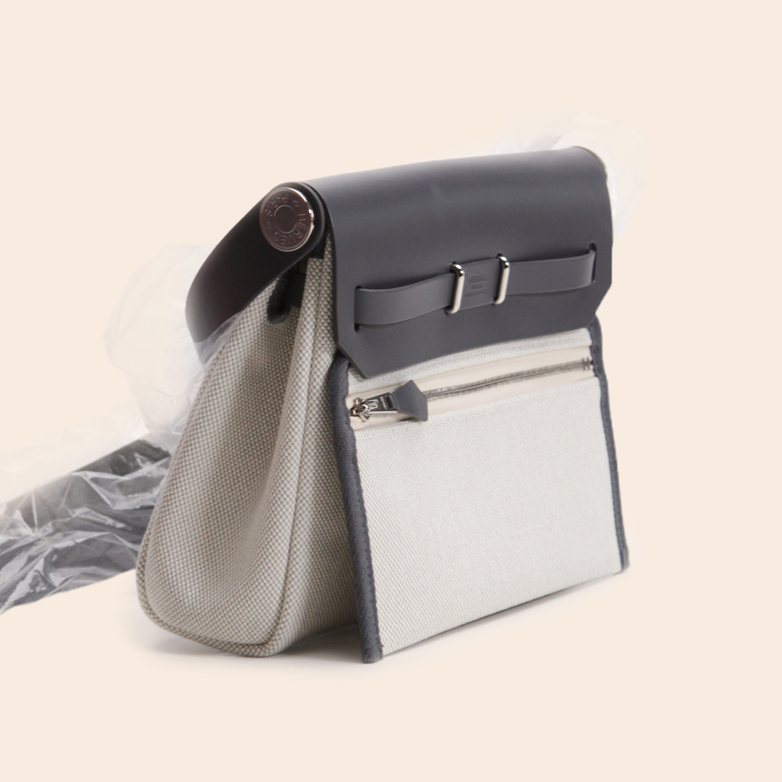 Mini Herbag Ecru Blue Glacier/ Ardoise PHW K - Image 3