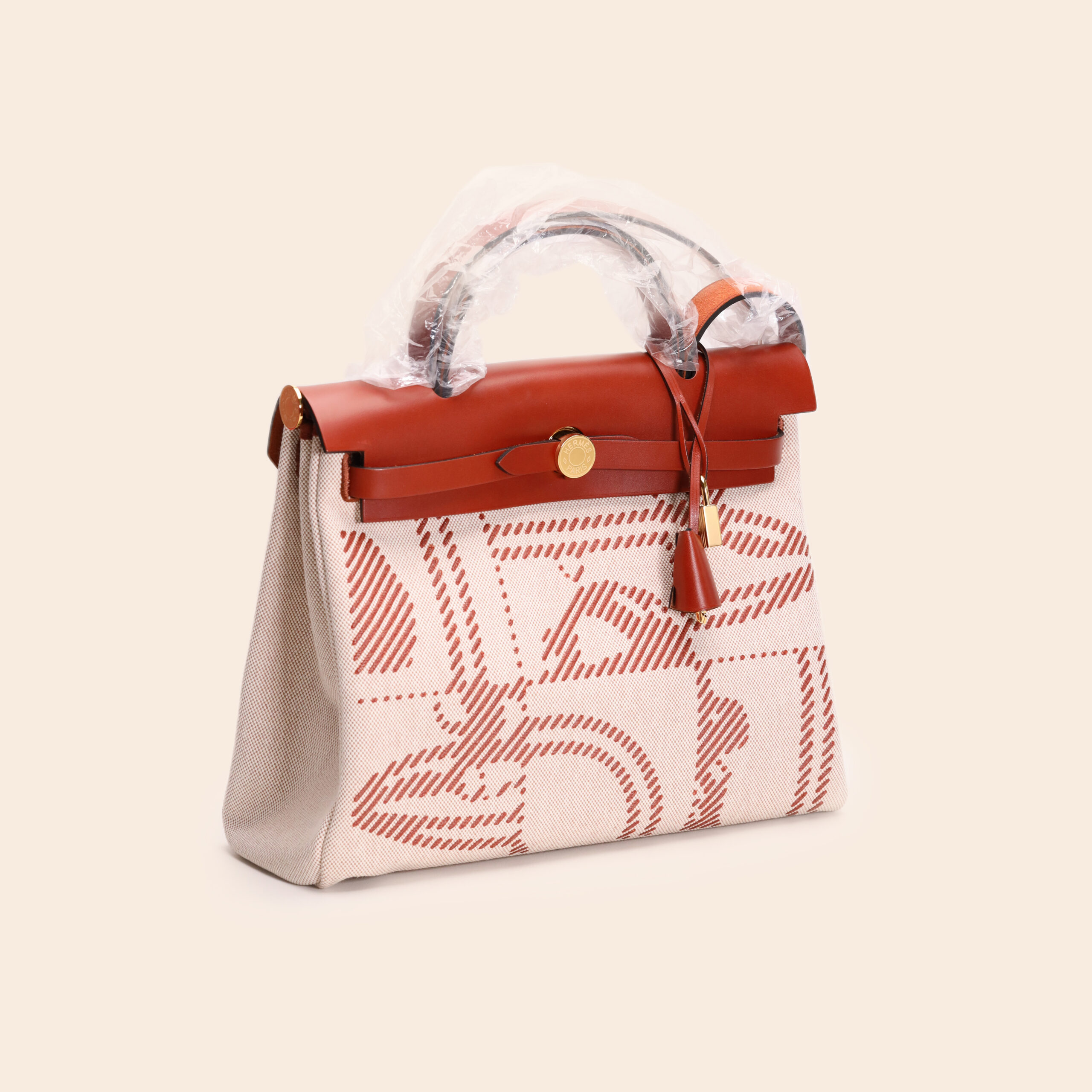 Her Bag 31 Cuivre Vache Hunter And Ecru Toile Brides GHW U - Image 2