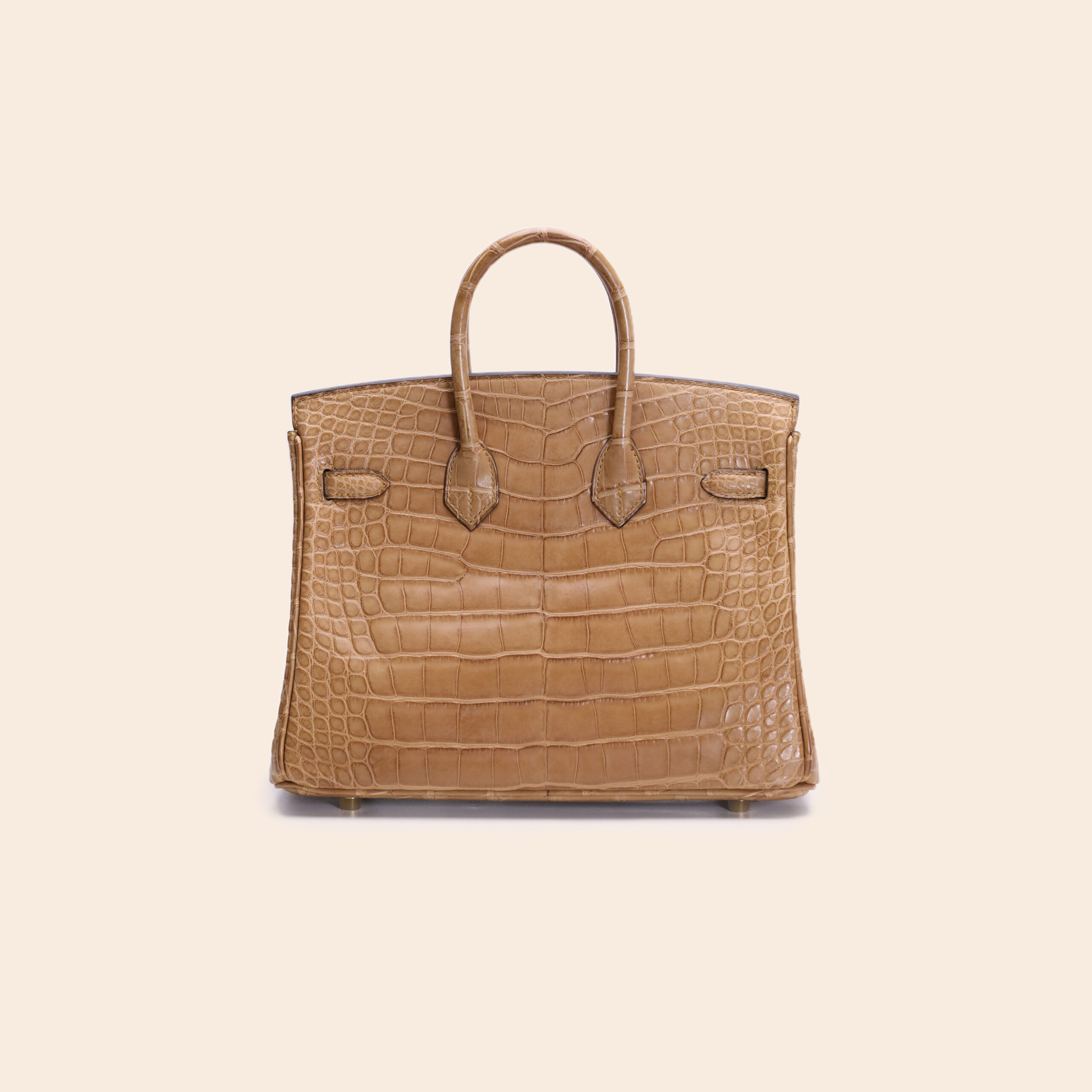 Birkin 25 HSS Kraft / Jaune Ambre Alli Matt PBHW Y - Image 3