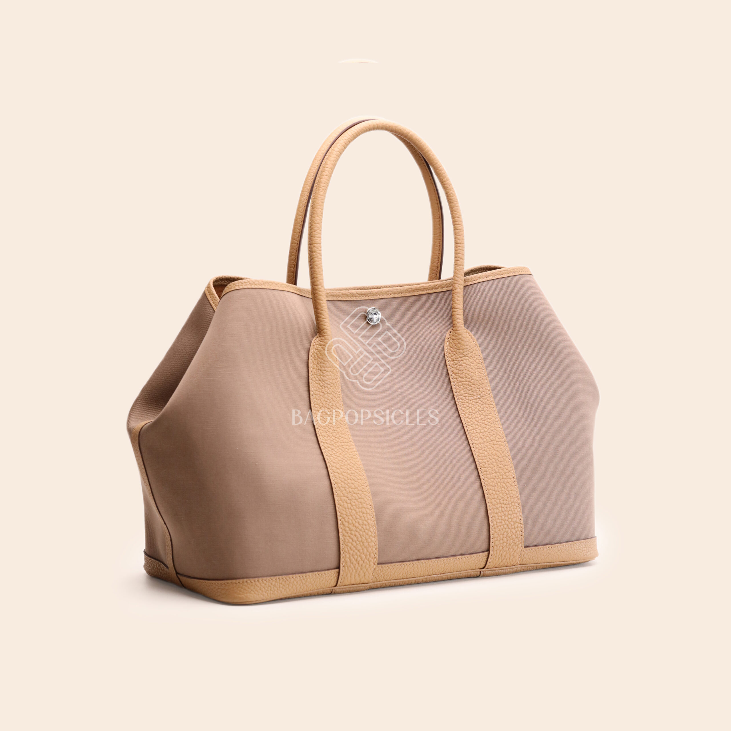 Garden Partty 36 Bicolor Etoupe/Biscuit Canvas PHW U - Image 2