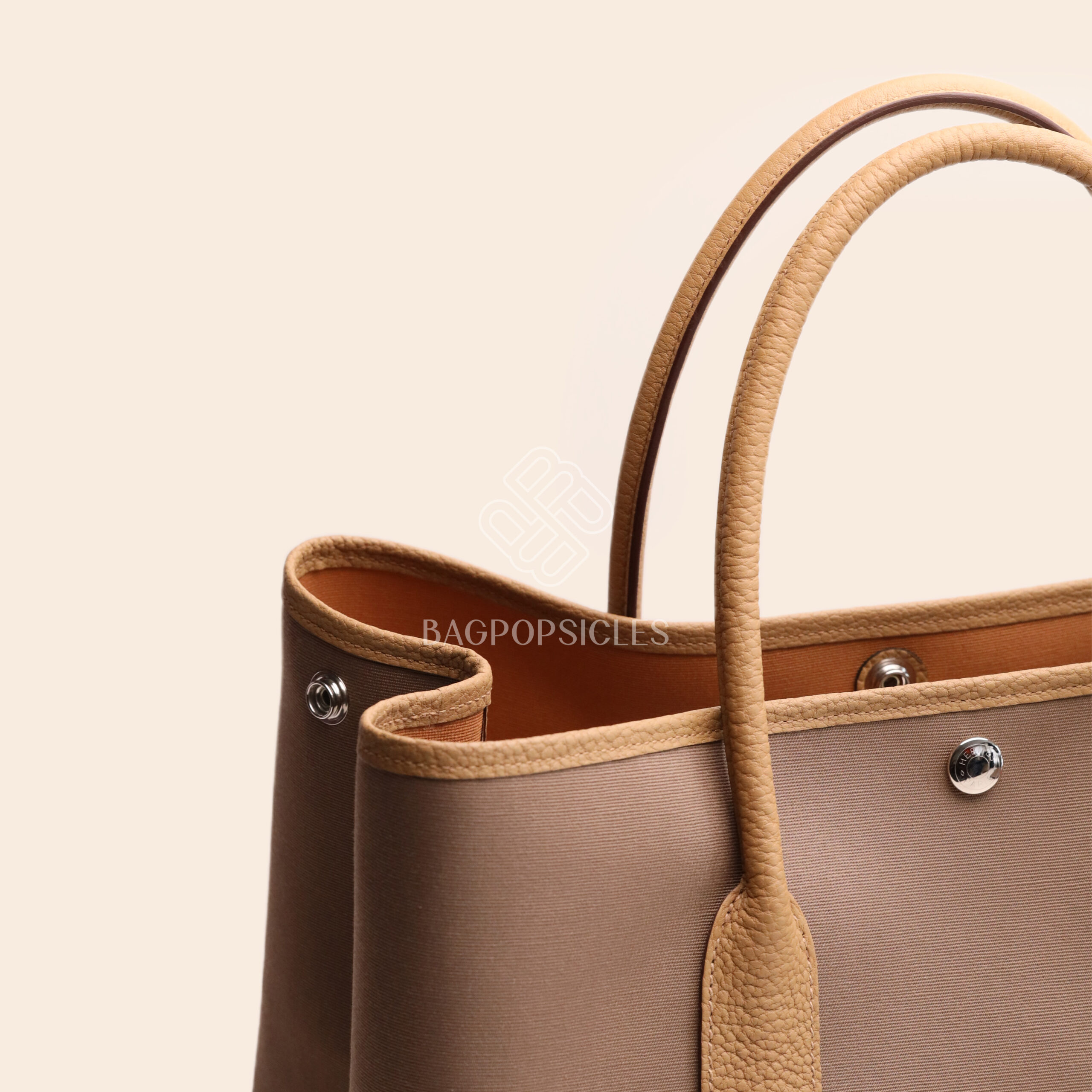 Garden Partty 36 Bicolor Etoupe/Biscuit Canvas PHW U - Image 3