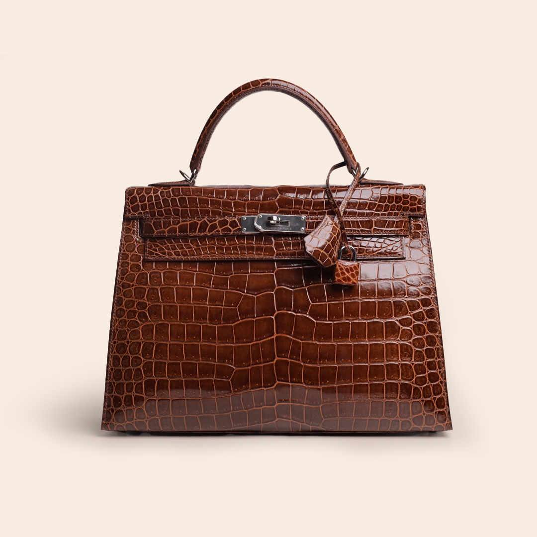 Kelly 32 Havane Porosus Shiny PHW OSquare