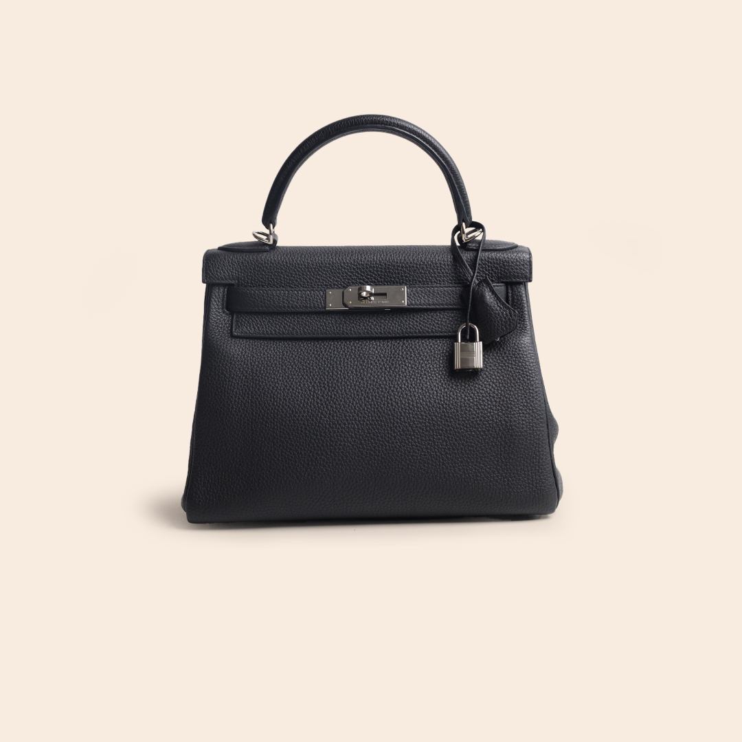 Kelly 28 Black Togo PHW Y