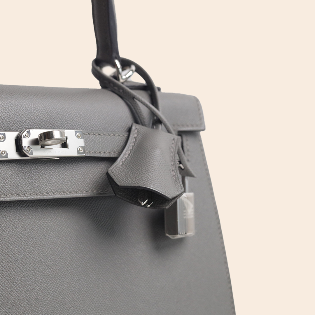 Kelly 25 Gris Meyer Madame Sellier PHW W - Image 5